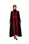 Palestine Black Abaya with Red and Colorful Embroidery C100052 - 8