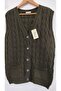 Women's New Geometric Pattern Pocketed Buttoned Knitwear Mother Vest - 2