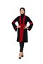 Hijab Coat Palestine Embroidered Red Black Short Coat Abaya Women - 7