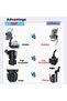 2in 1 Cup Holder Phone Mount for Car Universal Adjustable Long Arm with 360° Rotation for All Phones - 2