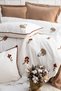 Zaira Embroidered Duvet Cover Set – Rustic Floral Embroidery, 100% Cotton, 6-Piece Double Duvet Cover Set - 6