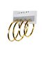 Women's Steel 2 Size Hoop Earring Set 3 cm 4 cm Non-Tarnish 4 Pieces - 4