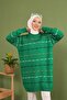 Women's Colorful Dot Striped Knitwear Tunic - 5