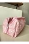 Pink Ribbon Patterned 100% Cotton Hair Styling Tool |   38X12X14 cm |   Travel Organizer - 3