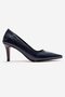 Women's Stiletto Shoes Dark Blue Wrinkled - 2