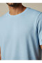 Men Slim Fit Round Neck Short Sleeve Popcorn Textured T-shirt - 4