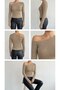 Women's Powder Off-Shoulder Long Sleeve Glittery Buzy Fabric Blouse - 4