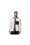 Fast Trek Overlay Hooded Full Zip Men's Outdoor Fleece Jacket Beige - 4