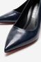 Women's Stiletto Shoes Dark Blue Wrinkled - 3
