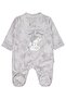 Filli Embroidery Zippered 1-6 Month Overalls - Gray