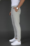 Men's Gray Color Slim Fit Button Closure Quality Fabric Trousers - 4