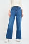 Blugi dama straight leg cu aspect decolorat