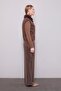 Brown Fur Collar Detailed Cashmere Vest - 3