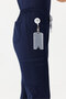 Genom Navy Blue V-Neck Stretch Fabric Nurse and Doctor Uniform Set Scrubs Hospital Uniform - 6