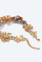 Brand Jewelry Necklace Decorated with Flowers, Rhinestones and Glitter - 6