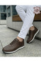 Men's Light Sole Genuine Leather Shoes - Brown