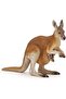 Hand-Painted Figurine Wild Animal Kingdom - Kangaroo with Joey - 50188
