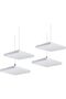 Studio Acoustic Ceiling Panels - 12x12x1.2 in, 4pcs, Coated Fiberglass Hanging Tiles