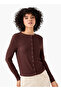T-shirt with Ribbed Texture and Round Neck