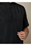 Men Mandarin Neck Textured Short Sleeves Shirt - 4