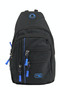 3473 Body Bag Shoulder Bag – Polyester Brown-Blue - 2
