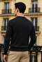 Men's Winter Casual Crew Neck Smoked Sweater - 5