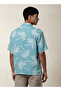 Men Camp Collar Palm Tree Print Short Sleeves Resort Shirt - 3