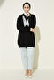 Scarf Knitwear Tunic R7178 Black - 2