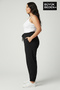Women's Plus Size Elastic Leg Two Thread Comfortable Fit Slim Sweatpants Spr26Beak951 - 2