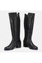 LARGE NUMBER WOMEN'S BOOTS 41-42-43-44-BLACK SKIN - 3