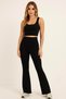 Women's Combed Cotton High Waist Flared Tights