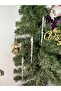 Christmas Tree Ornament Crystal Ice Droplet Metallic Silver Color 3 Pieces