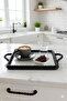Nevora Knitted Pattern Coffee Serving Tray 6-Piece Rectangular Set Black - 5