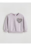 Create your style with uzg store: lilac girl's sweatshirt and leggings set (2-piece) - 2