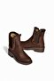 V674121402 Brown Fur Lined Low Heel Women's Boots - 3