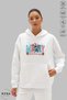 Unisex Hoodie Long Sleeve Merry Stitchmas Printed Hooded Fleece-Lined Oversized Cotton Sweatshirt - 3