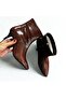 Bitter Brown Wrinkled Patent Leather Pointed Toe Women's Classic Boots