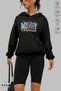 Unisex Hoodie Long Sleeve Merry Stitchmas Printed Hooded Fleece-Lined Oversized Cotton Sweatshirt - 3