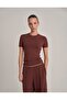 Fit Cut Short Sleeve T-Shirt Chocolate Brown - 3