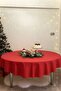 Red Buldan Cotton Linen Table Cloth