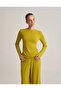Women's Long Sleeve T-Shirt Oil Green One Piece Fit Cut Casual Basic Top - 5