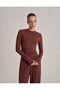 Fit Cut Long Sleeve T-Shirt Chocolate Brown - 3