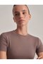 Fit Cut Short Sleeve T-Shirt Mink One Piece - 7