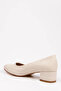 Women's Short Thick Heeled Casual Shoes Beige - 2