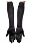 Black Color Lycra Elbow Length Fabric Gloves 40 cm - 3