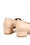Women's Short Thick Heeled Casual Shoes Nude - 4