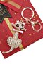 سلسلة مفاتيح على شكل قطة بربطة عنق وردية مرصعة بالكريستال رقم 1