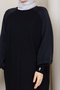 Women's Sleeve Silk Cupra Half Turtleneck Mercerized Knitwear Dress - 3