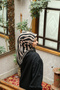 Linen Writing Zebra Pattern Flared Cheesecloth 8274 - 6