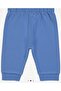 Blue Tiger Patterned Sweatshirt and Sweatpants Set with Pocket Detail - 2